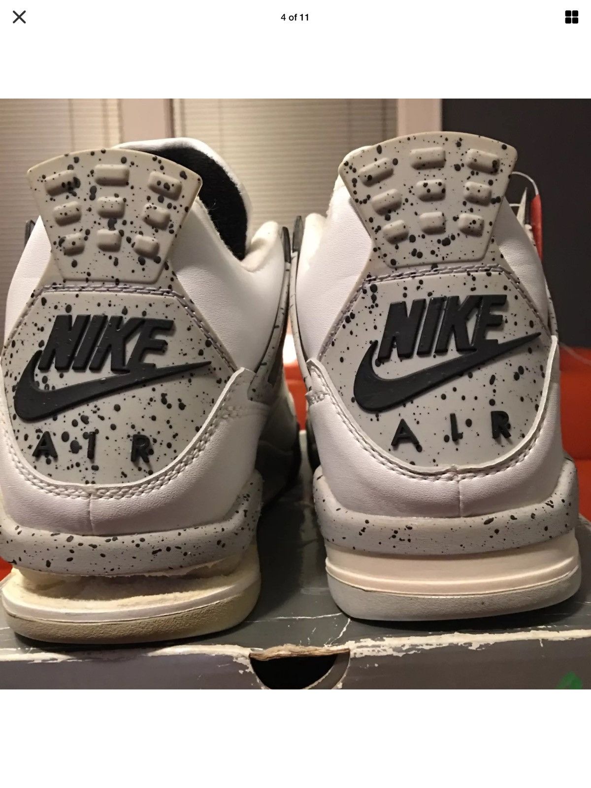 Nike AIR JORDAN 4 OG 1999 White Cement BNIB Some Flaws Uppers Are DS Size US 10.5 / EU 43-44 - 4 Thumbnail