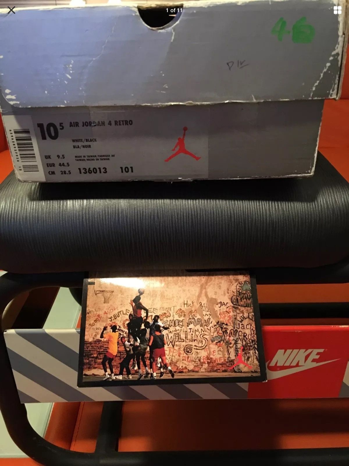 Nike AIR JORDAN 4 OG 1999 White Cement BNIB Some Flaws Uppers Are DS Size US 10.5 / EU 43-44 - 2 Thumbnail