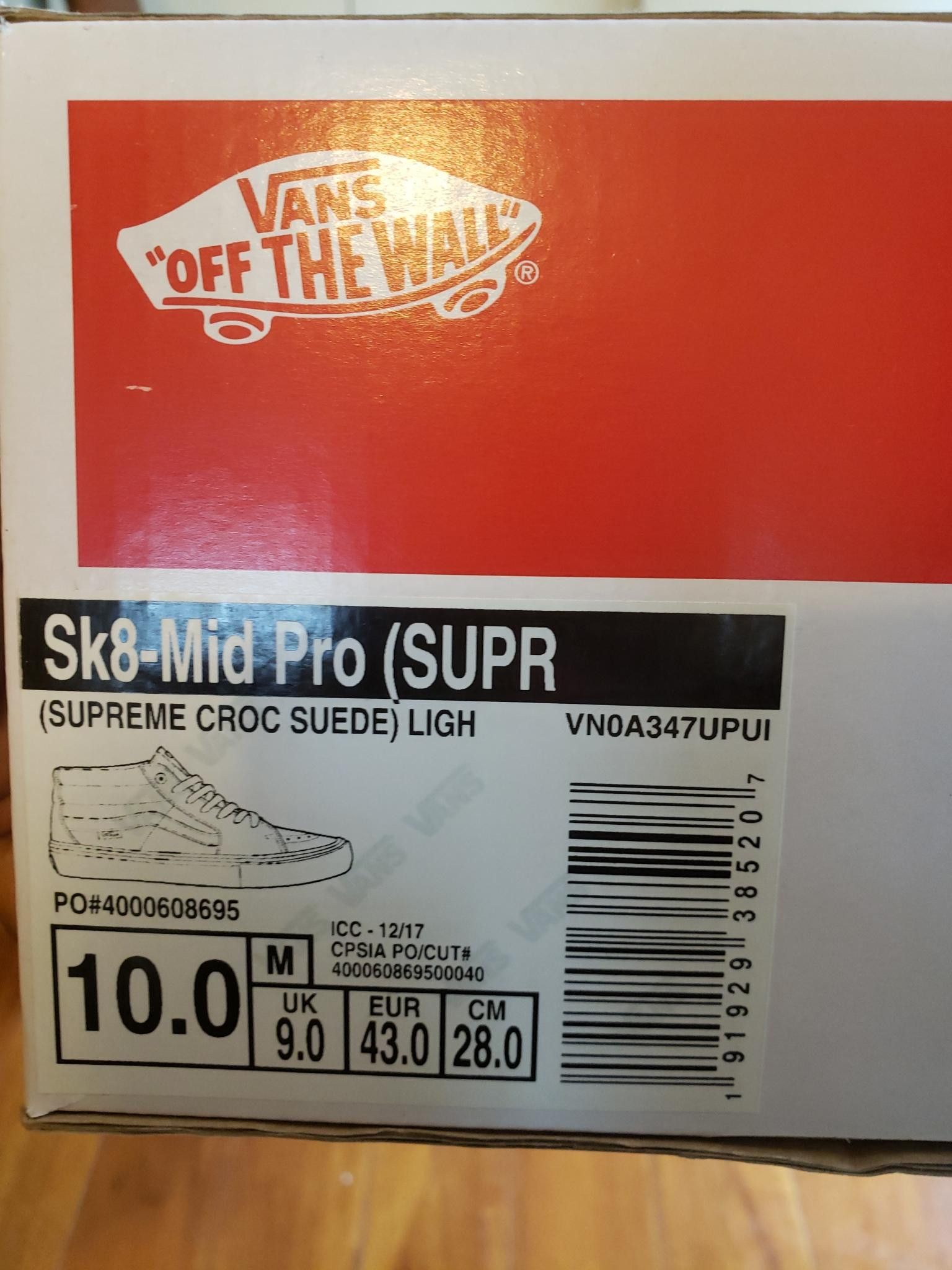 Supreme/VANS Sk8-Mid Pro