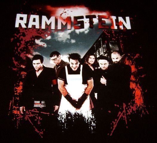T-shirt Vintage Rammstein Tour 2005 - Fruit Of The Loom, Taille XL, Noir, Occasion Très Bon état