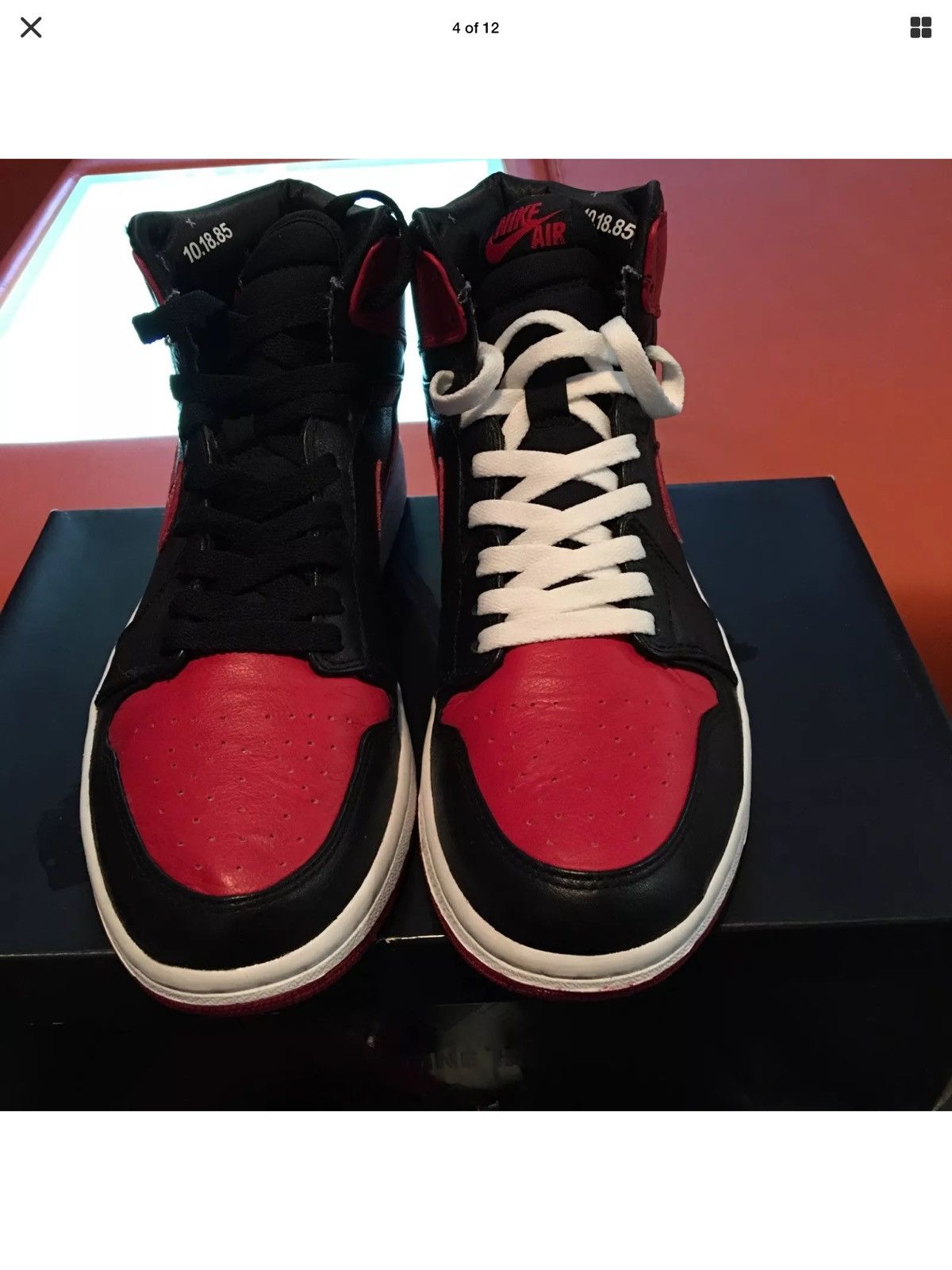 Nike AIR JORDAN 1 Banned OG 2011 DS BNIB Size US 10.5 / EU 43-44 - 4 Thumbnail