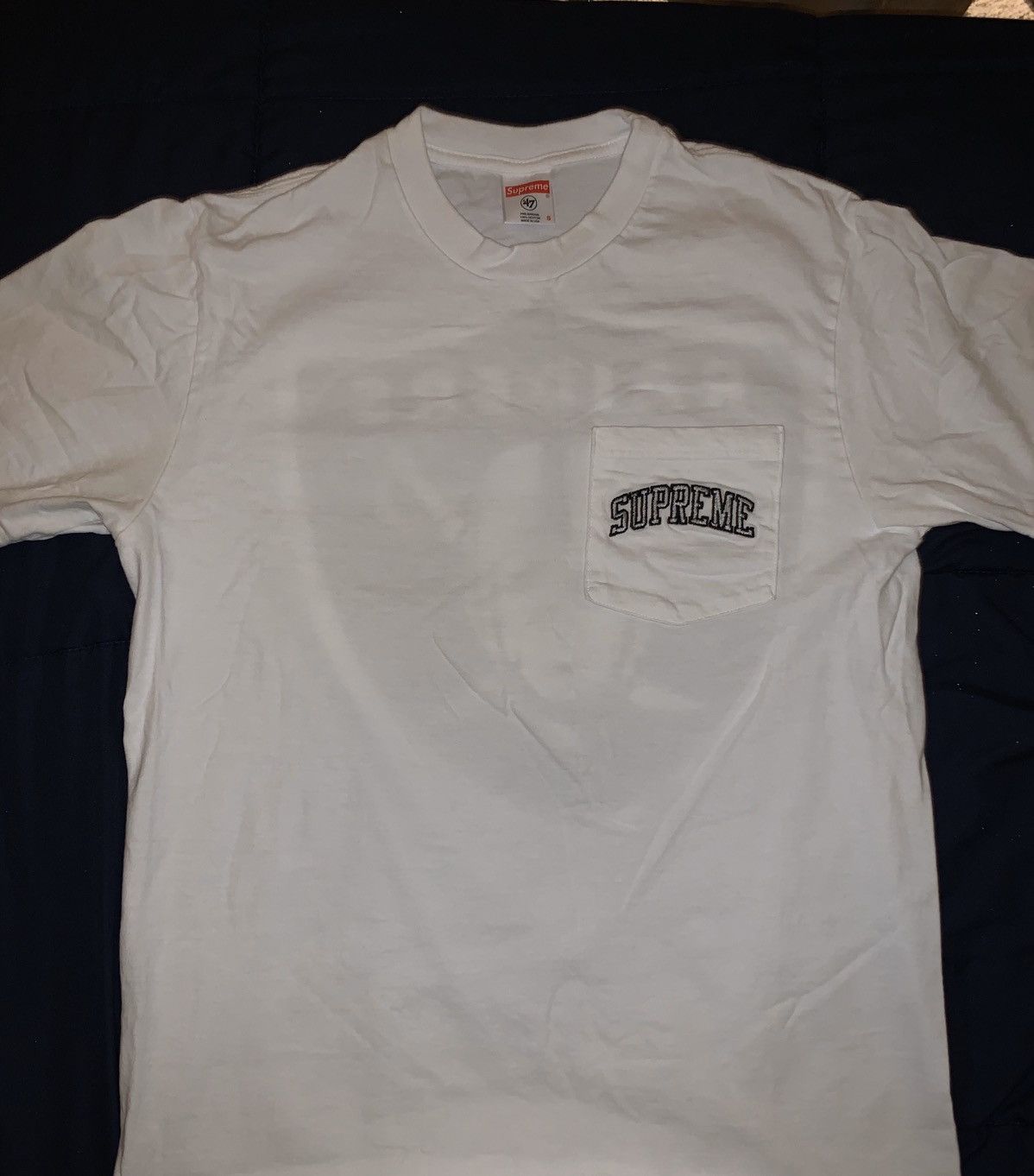 Supreme Supreme 19S/S NFL Raiders '47 Pocket Tee White Size M