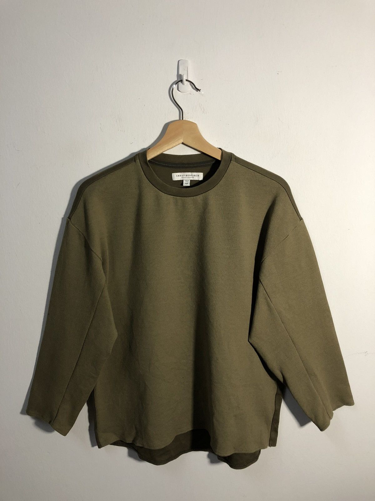 Urban Research Sweatshirt Army Green Color Menswear