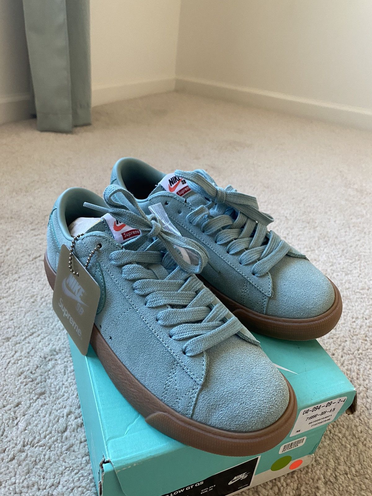 Nike Supreme X Sb Blazer Low Gt Qs Cannon Grailed