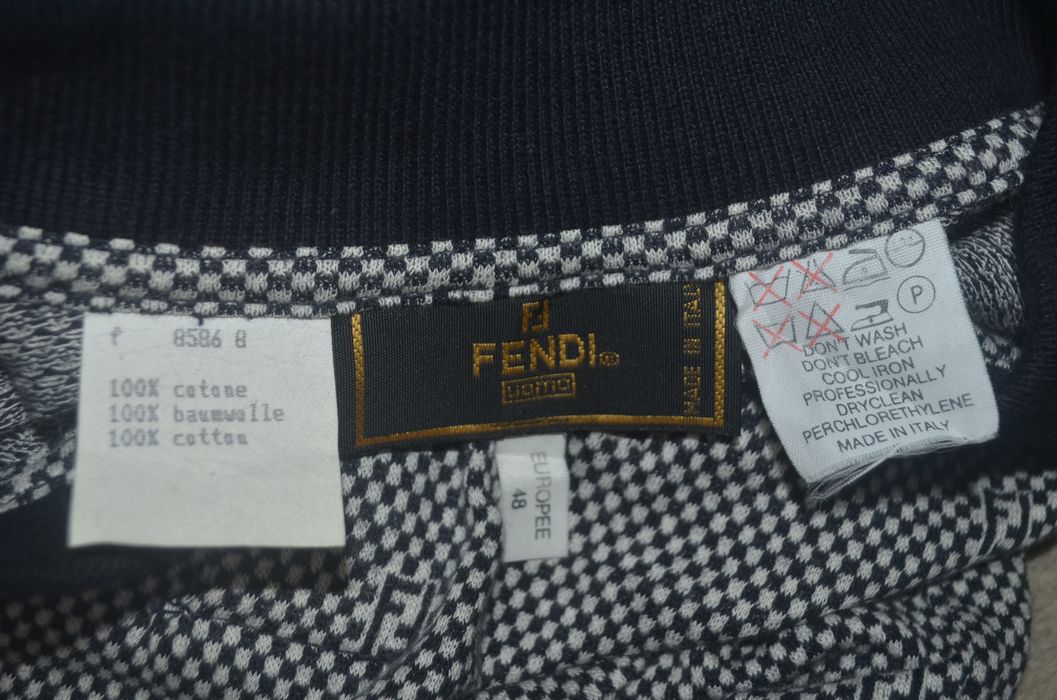 Fendi FENDI ZUCCA full logo polo t-shirt | Grailed