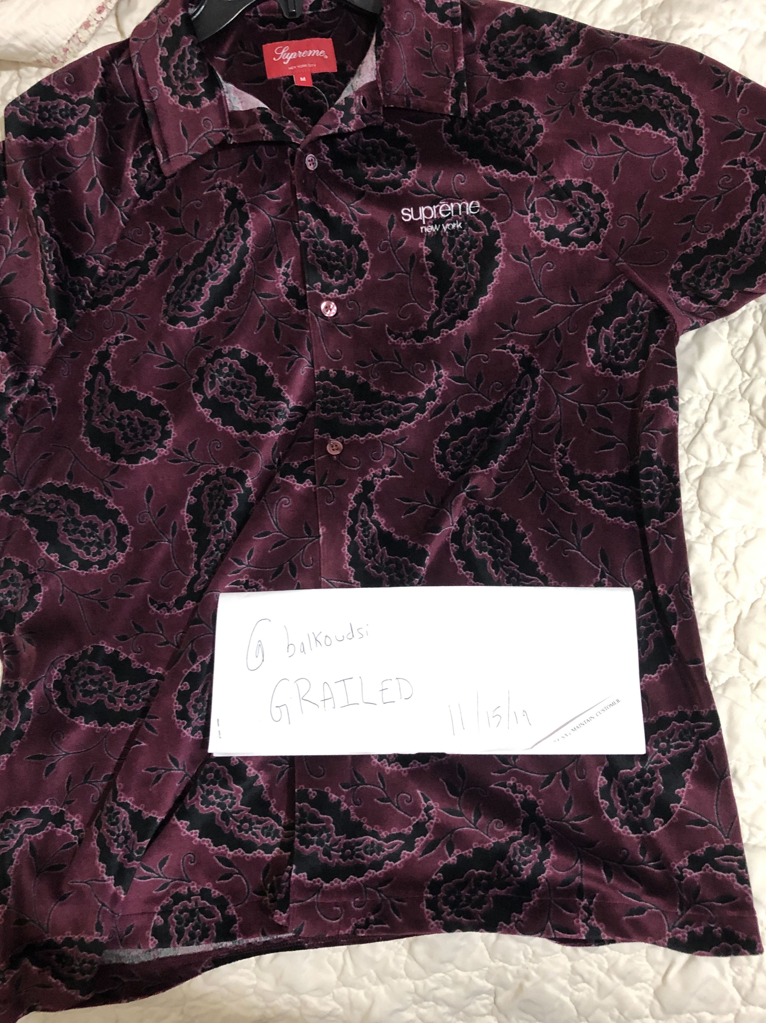 Supreme Velour Shirt | Grailed