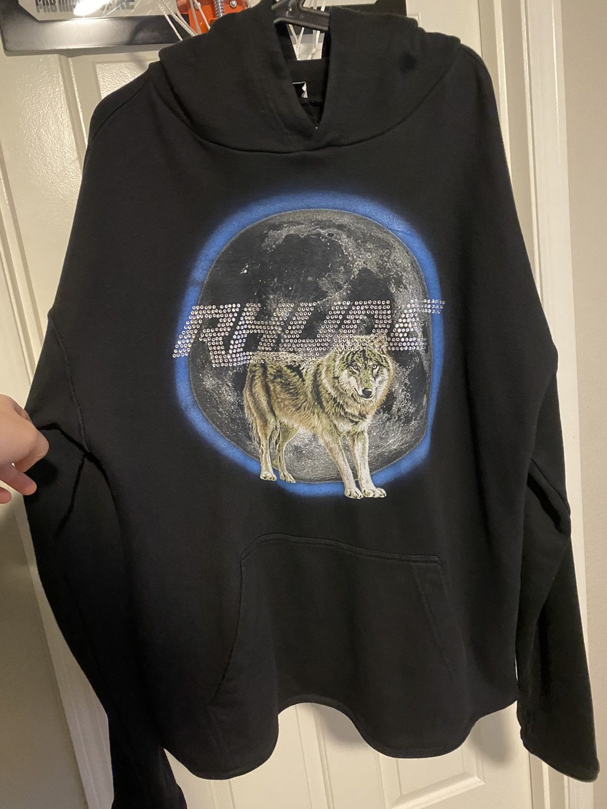 Rhude Rhude Wolf Swarovski Hoodie Maxfield Los Angeles XL Black | Grailed