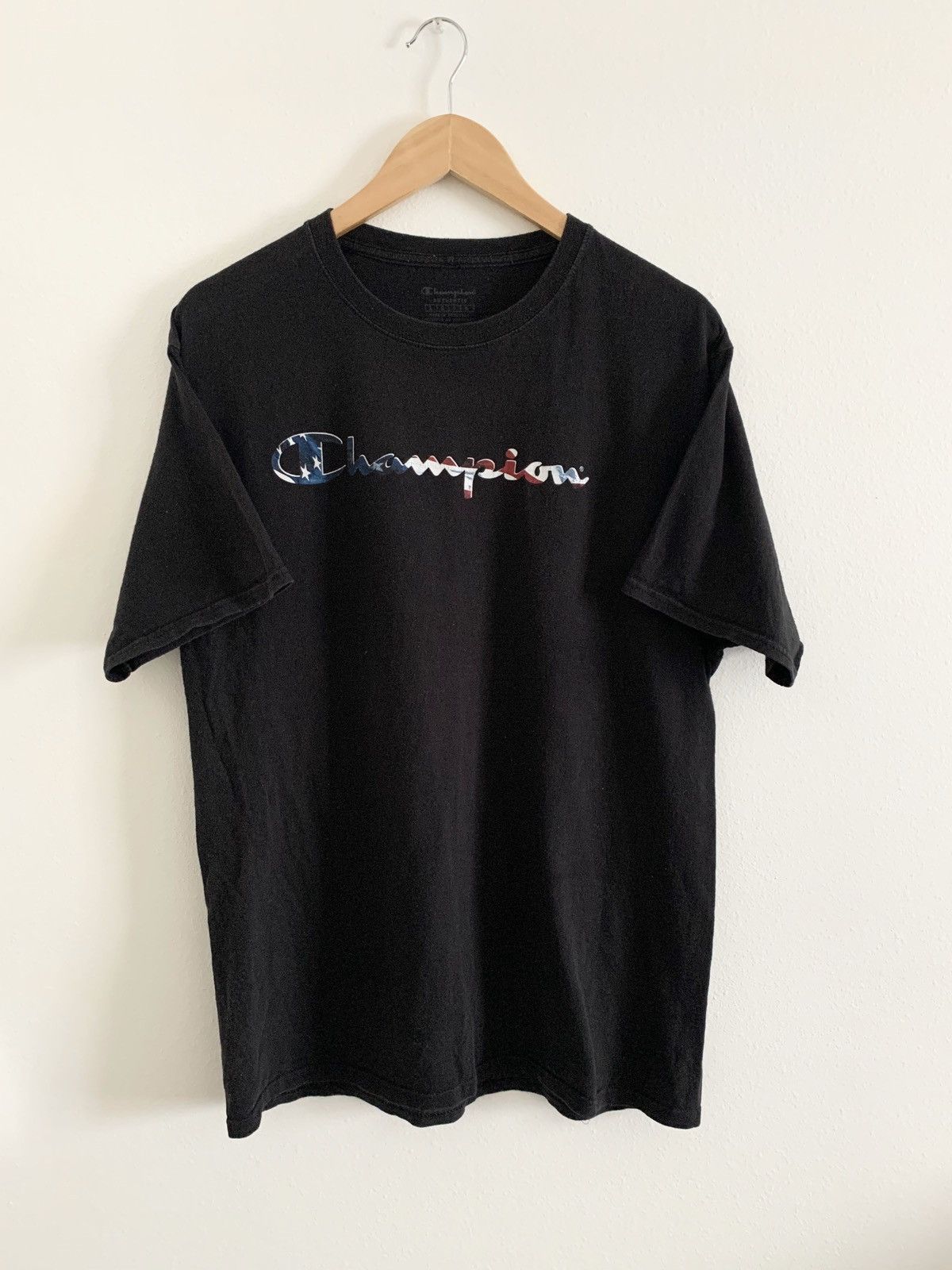 Champion × Vintage Vintage Champion American Flag T-shirt Size US L / EU 52-54 / 3 - 1 Thumbnail
