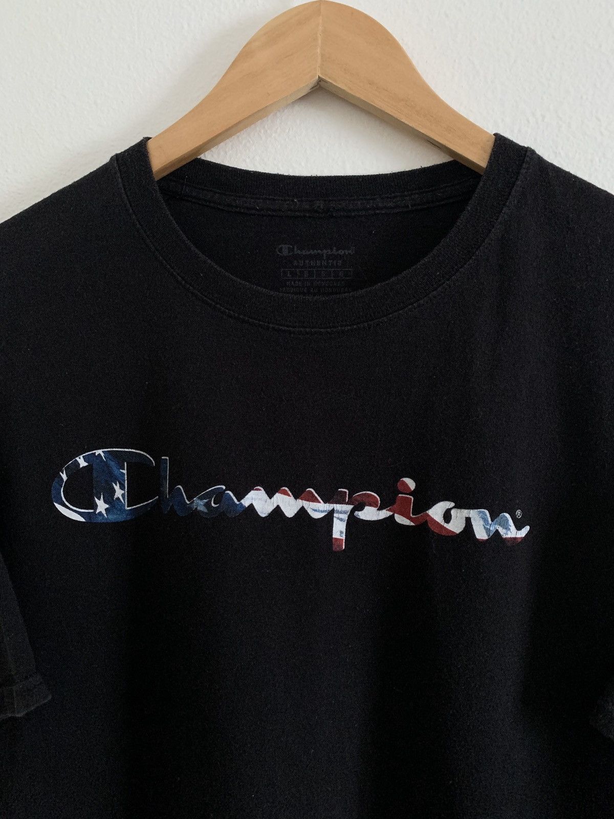 Champion × Vintage Vintage Champion American Flag T-shirt Size US L / EU 52-54 / 3 - 3 Thumbnail
