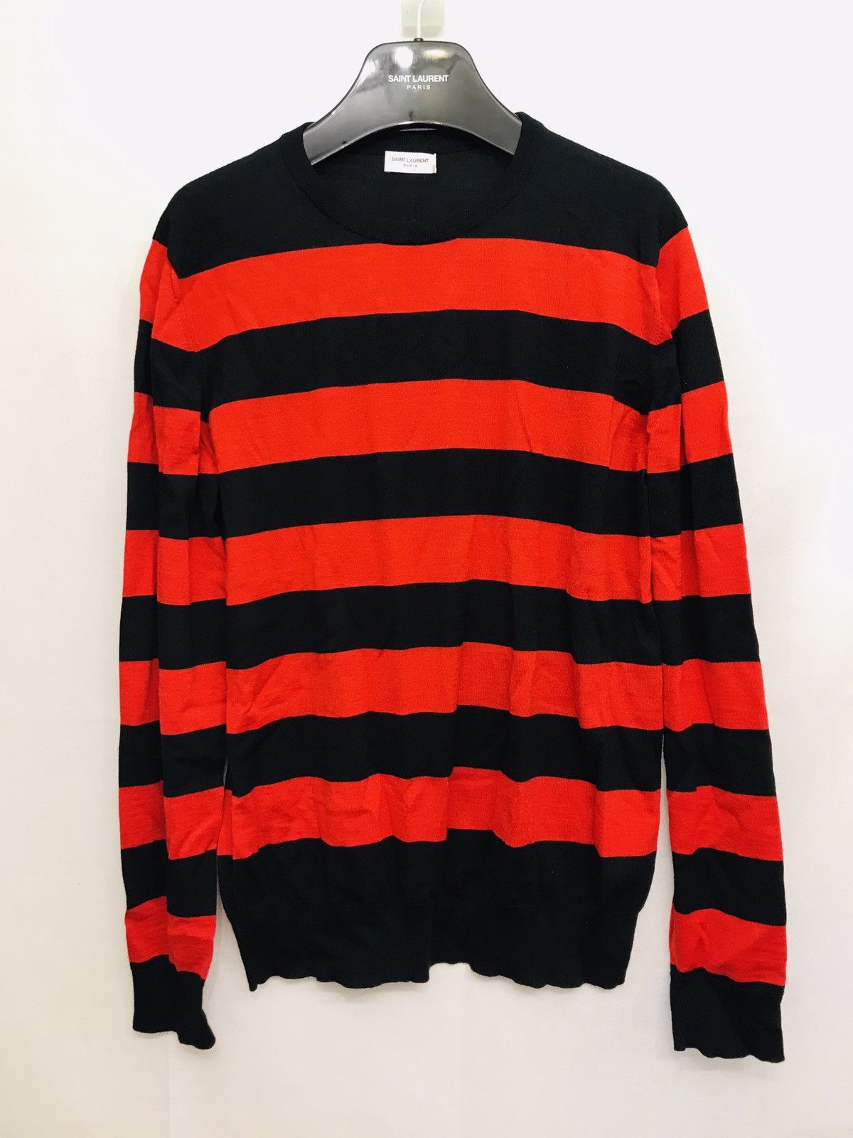 FW13 Striped Black and Red Knit Sweater