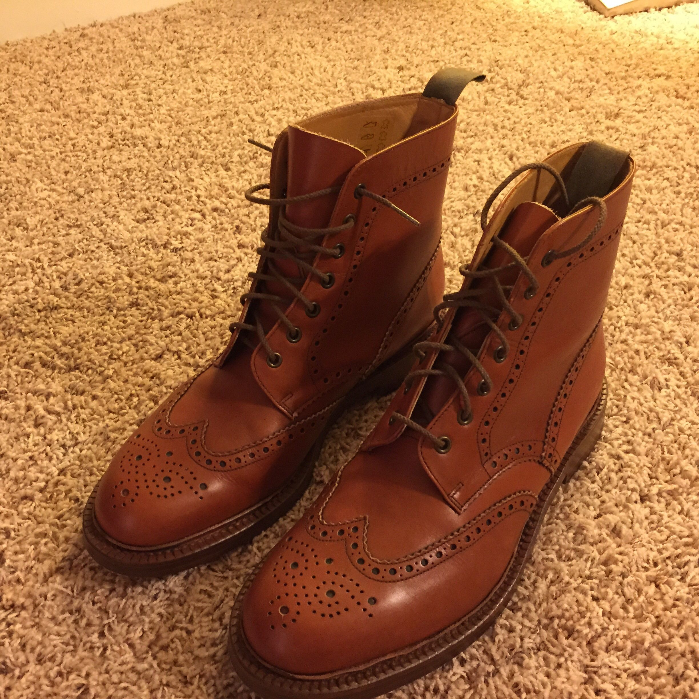 Chaussures En Cuir Alfred Sargent Style Budapest Brogue - Taille UK 7.5 (EUR 41) - Noir - Occasion