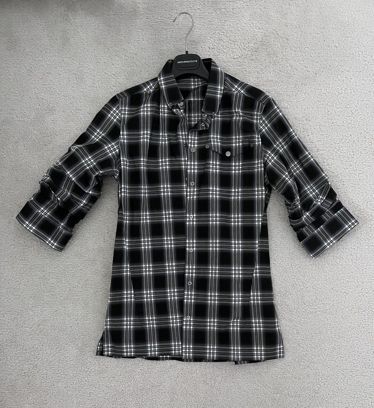 Kris Van Assche Kris Van Assche Black Plaid Shirt - Small (46) - Fall2008 Size US S / EU 44-46 / 1 - 3 Thumbnail