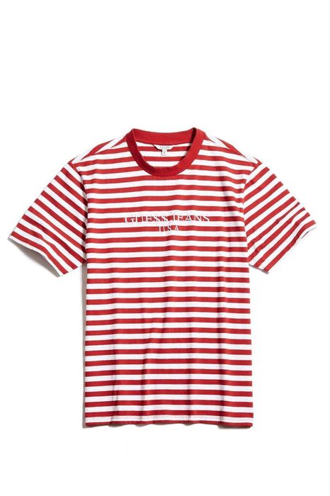 Asap Rocky x stripes tee red white size L |
