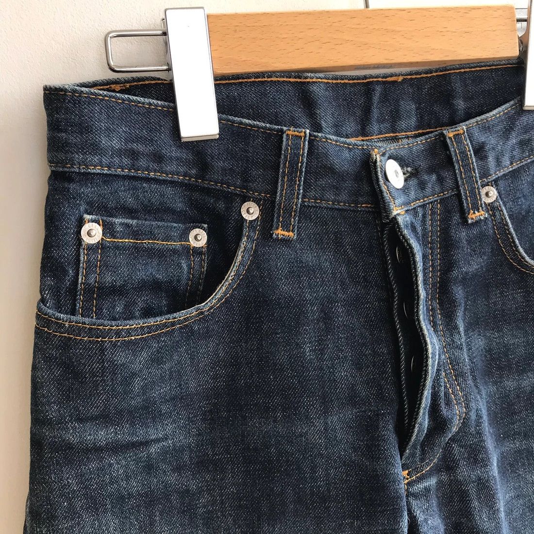 VINTAGE HELMUT LANG SOLID BLUE CLASSIC RAW DENIM