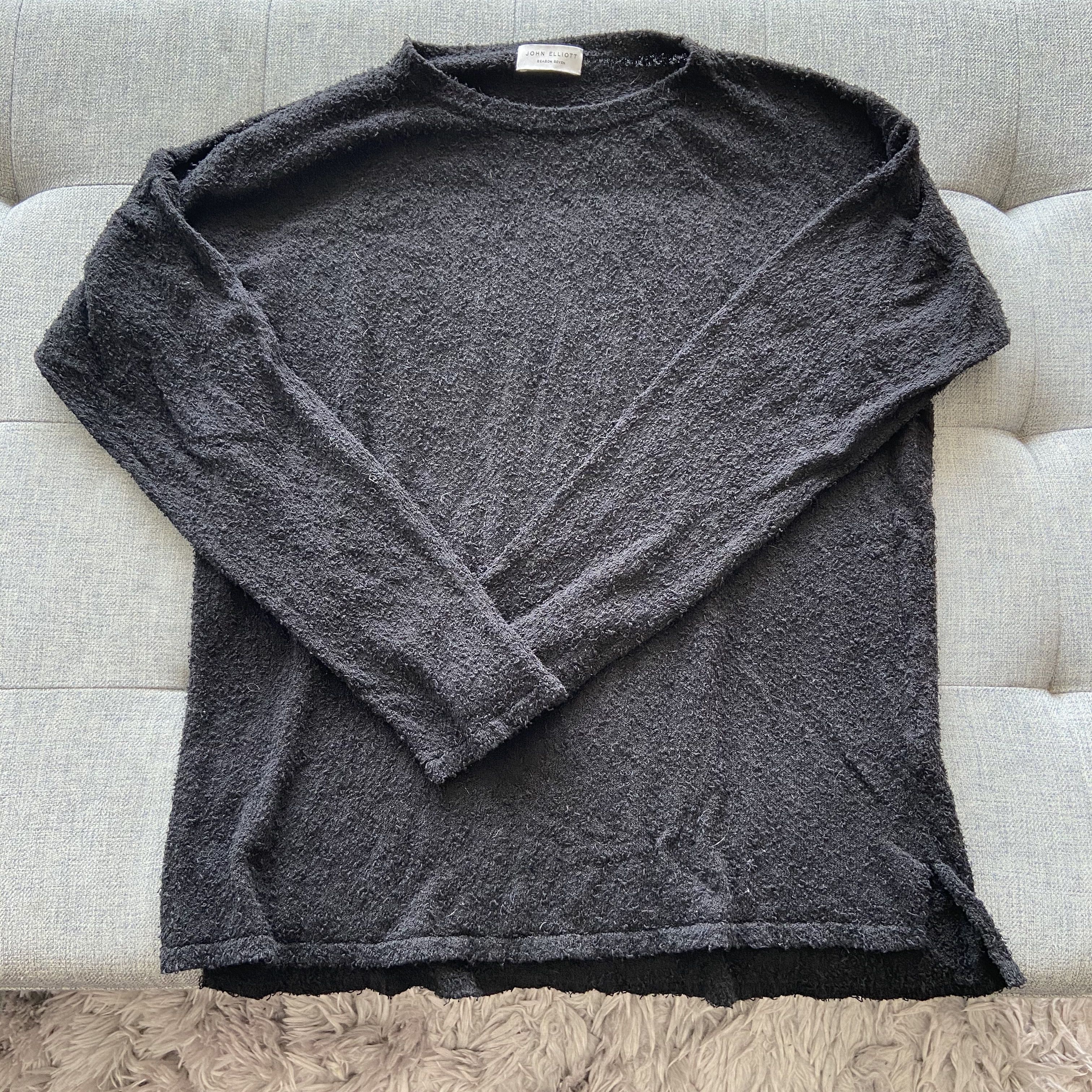 image of John Elliott John Elliot Season 7 Sweater in Black, Men's (Size XL)