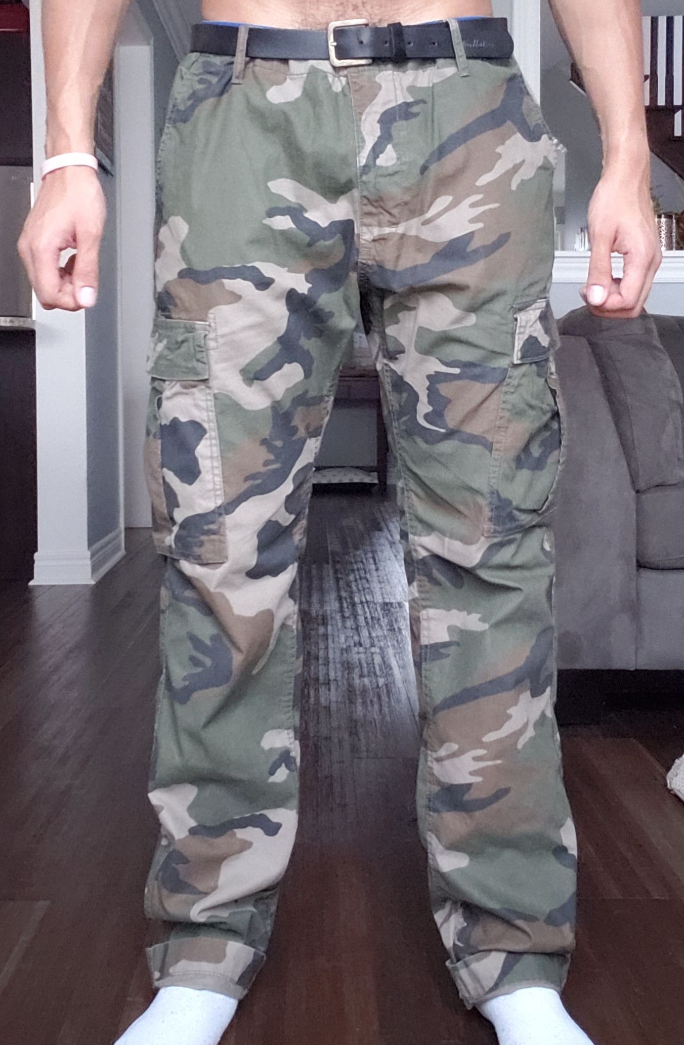 Old Navy Green Camo Pants Jungle Camo Pants Size US 36 / EU 52 - 2 Preview