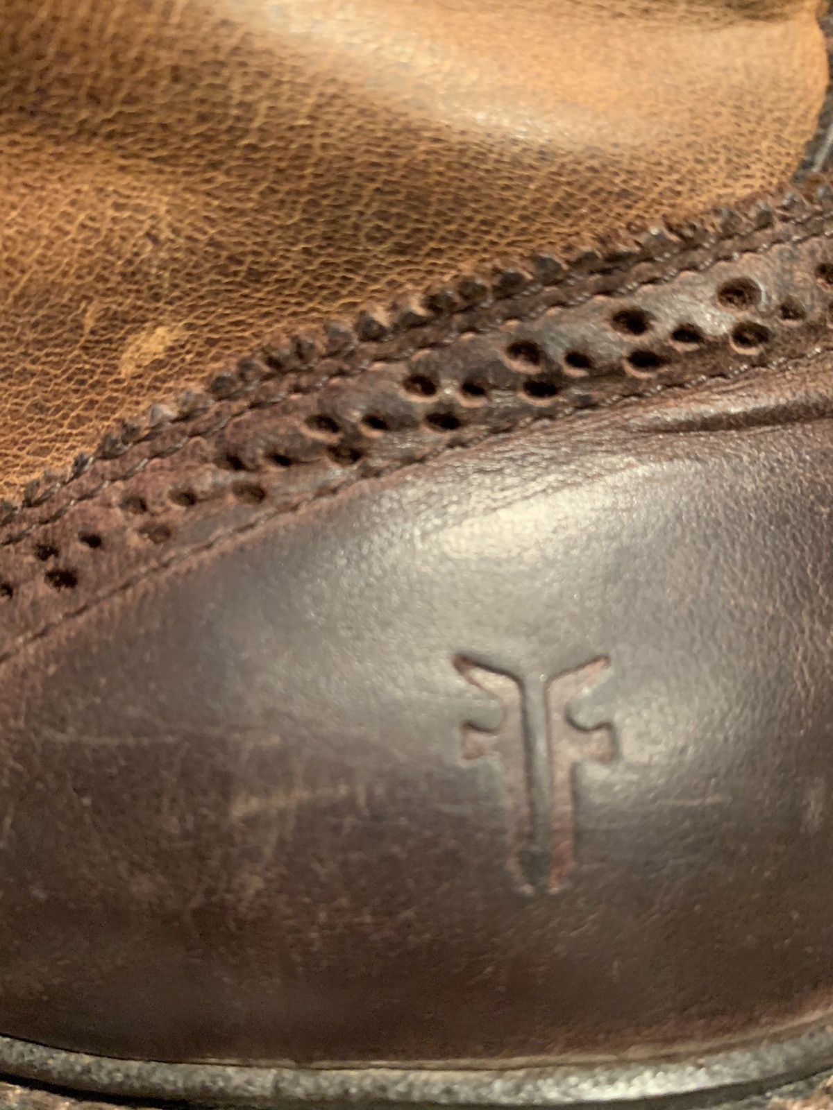 Frye Frye James Lug Wingtip Lace Up Boot Dark Brown Scotch Grain Grailed