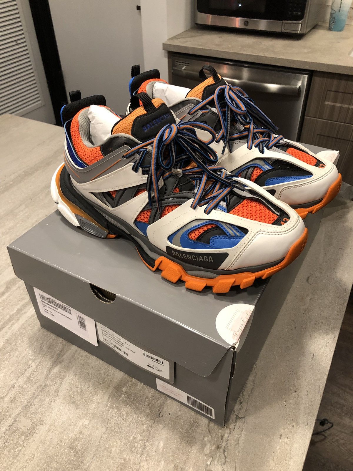 Balenciaga Balenciaga Track Trainer Sneaker Orange Blue Grailed