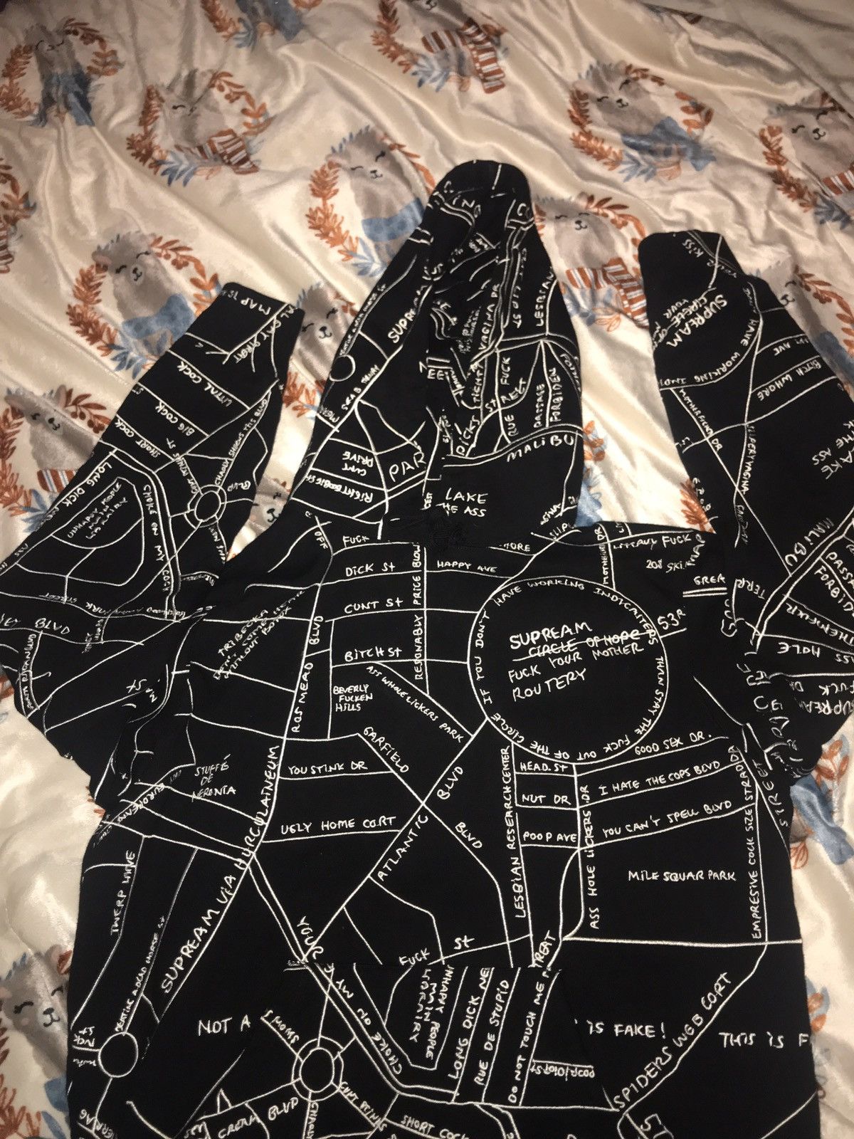 Supreme Gonz Map Hooded Sweatshirt | Grailed