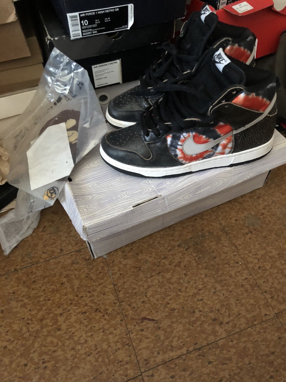 Huf × Nike HUF x Dunk High Pro SB Tie-Dye 2004 | Grailed
