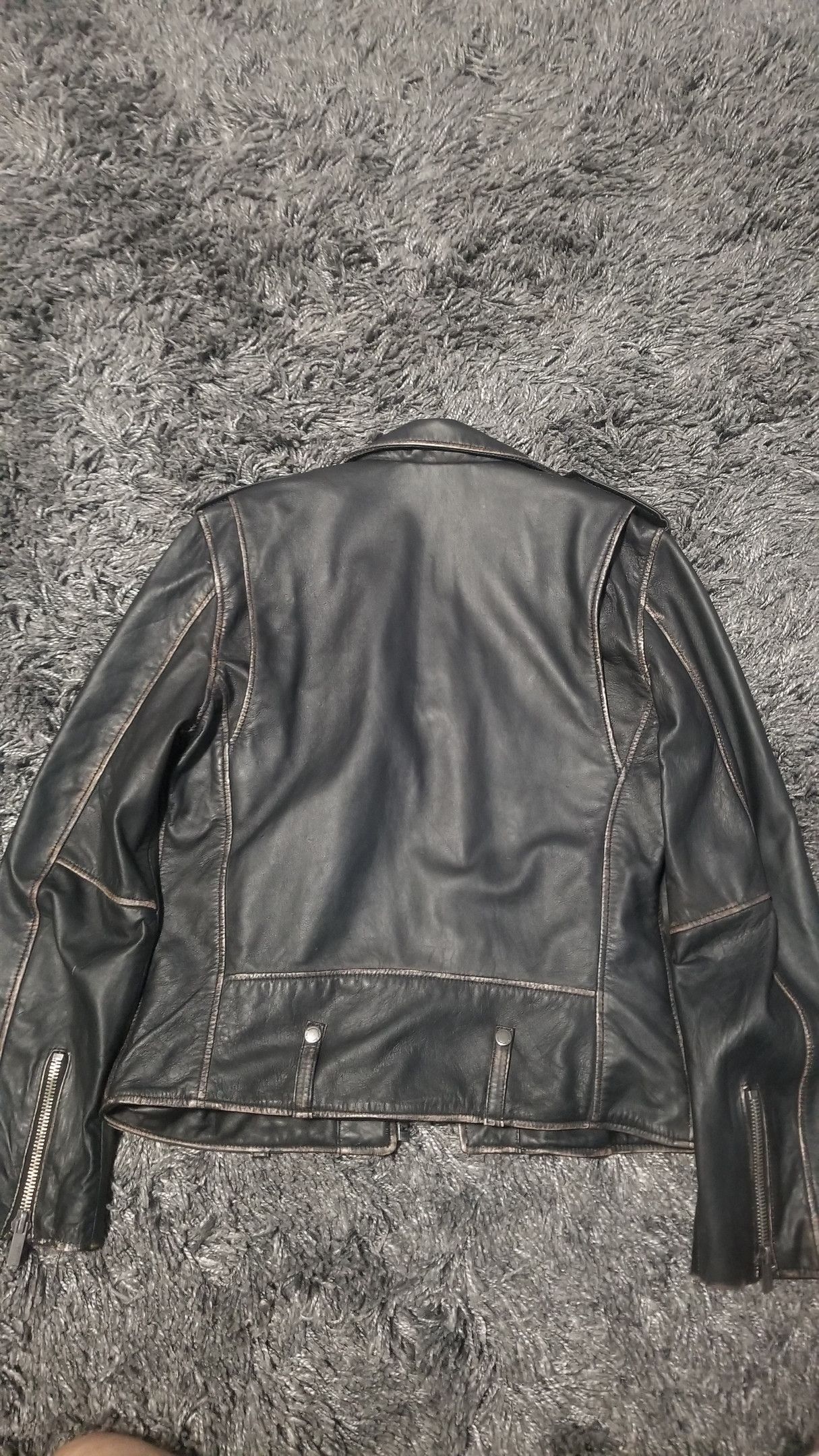Bolongaro Trevor Bolongaro Trevor biker leather jacket in antique finish Grailed