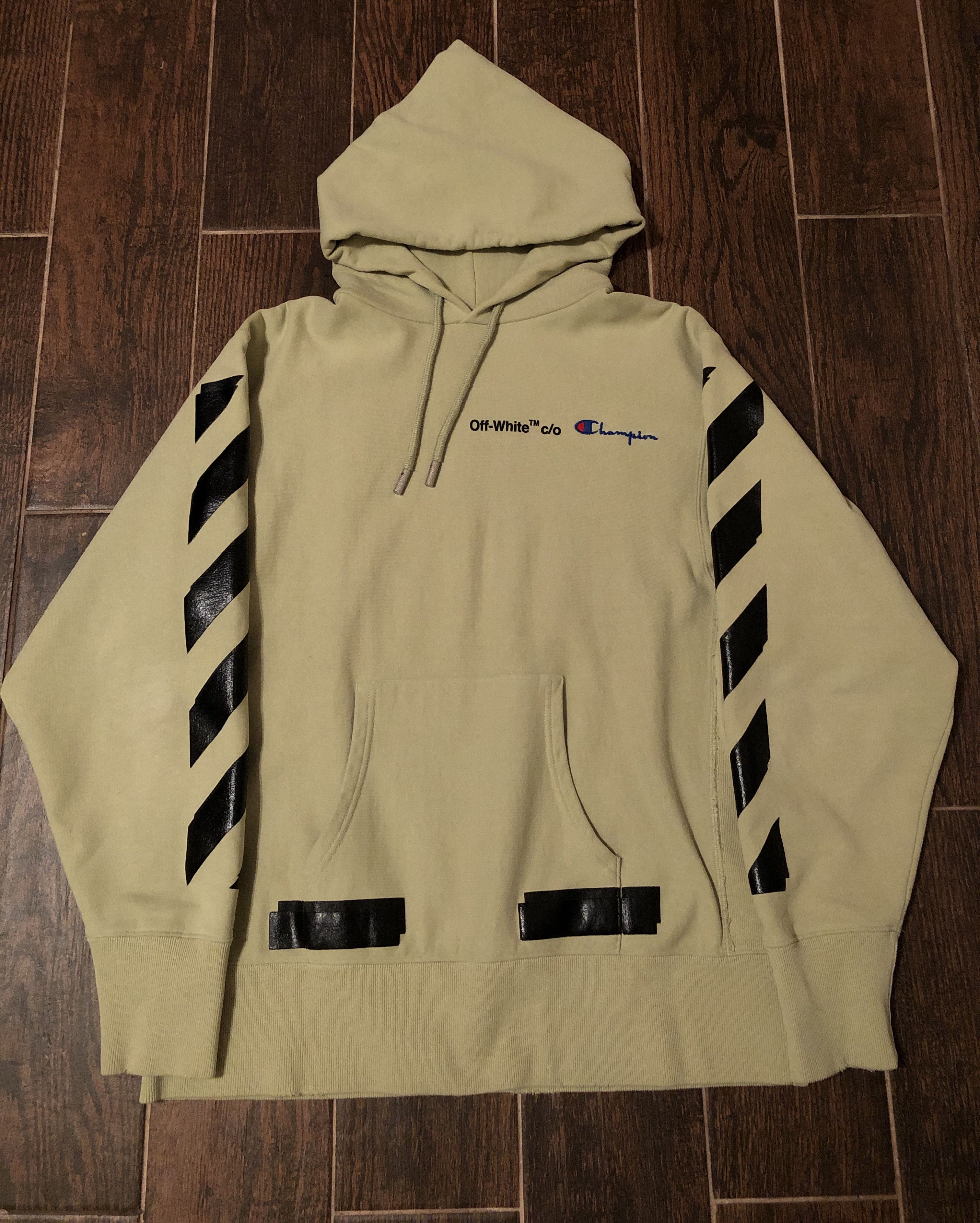 Hoodie off white x champion on sale