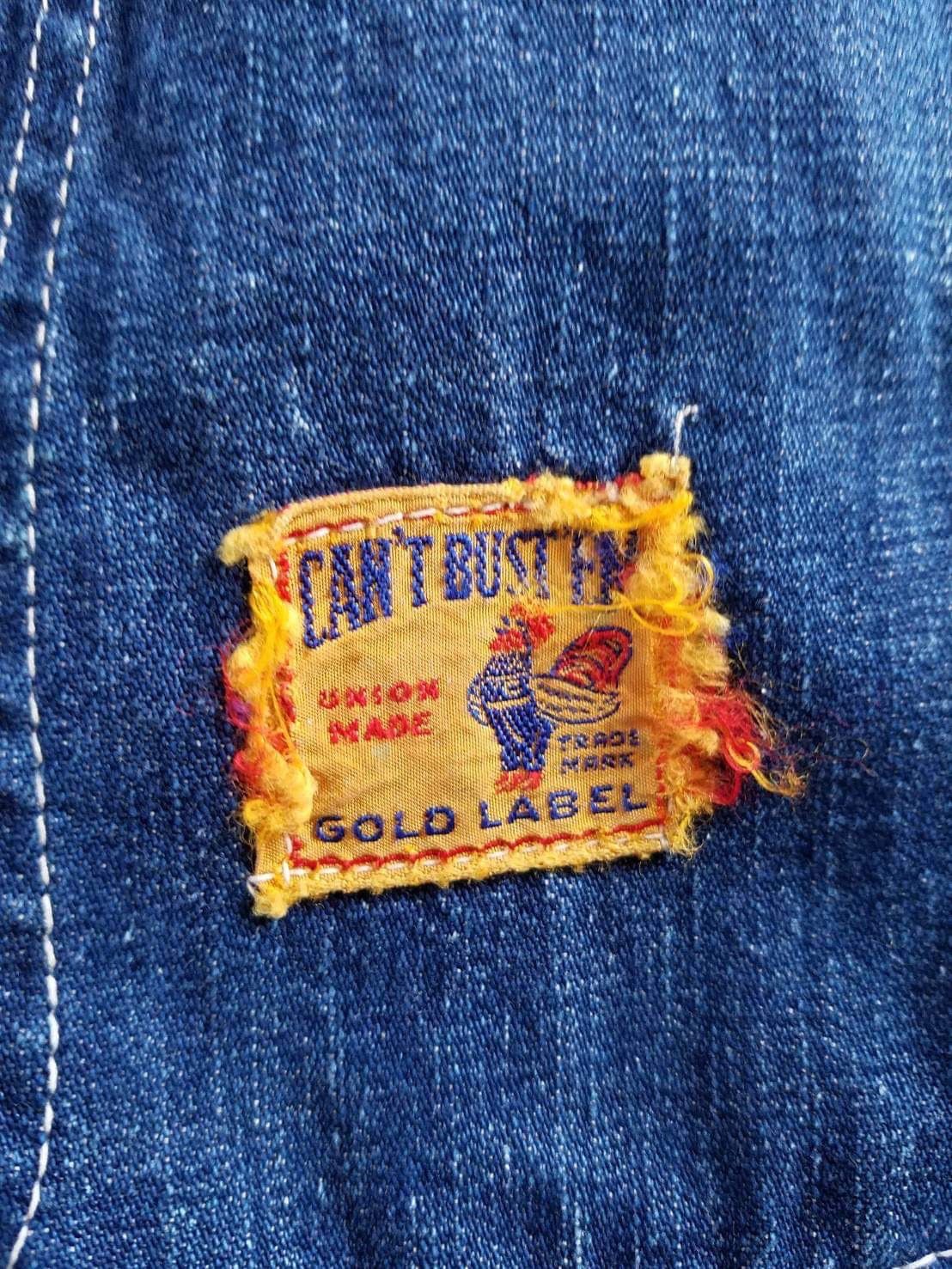 CAN'T BUST EM UNION MADE オーバーオール 1950'S DEADSTOCK CAN'T BUST'EM CANVAS CARPENTER OVERALLS