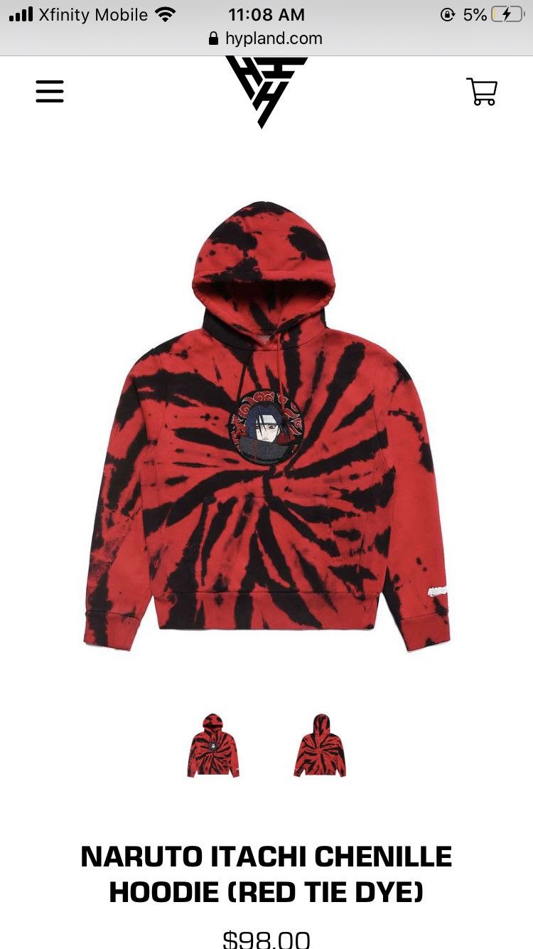 Naruto itachi chenille online hoodie