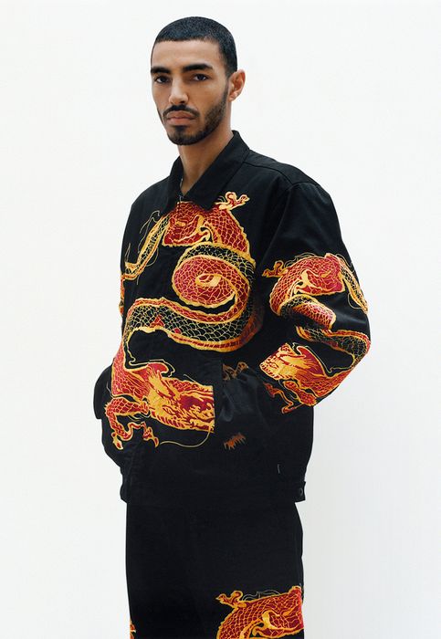 Supreme Supreme Dragon Work Jacket Black Small | Grailed