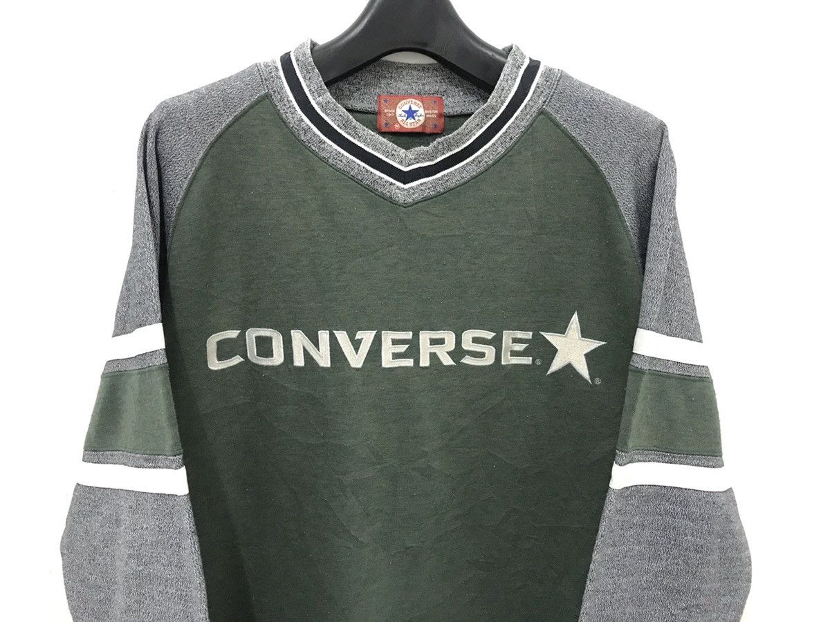 Converse × Vintage 🔥 Vintage 90s Converse Embroidered Logo Sleeve Size US L / EU 52-54 / 3 - 5 Thumbnail