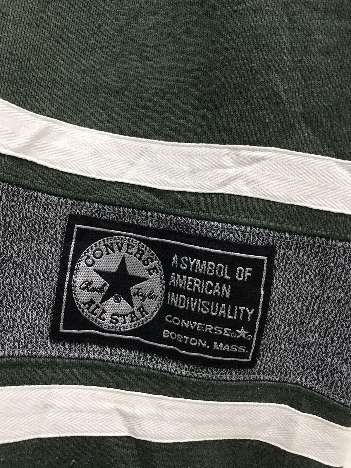 Converse × Vintage 🔥 Vintage 90s Converse Embroidered Logo Sleeve Size US L / EU 52-54 / 3 - 6 Thumbnail
