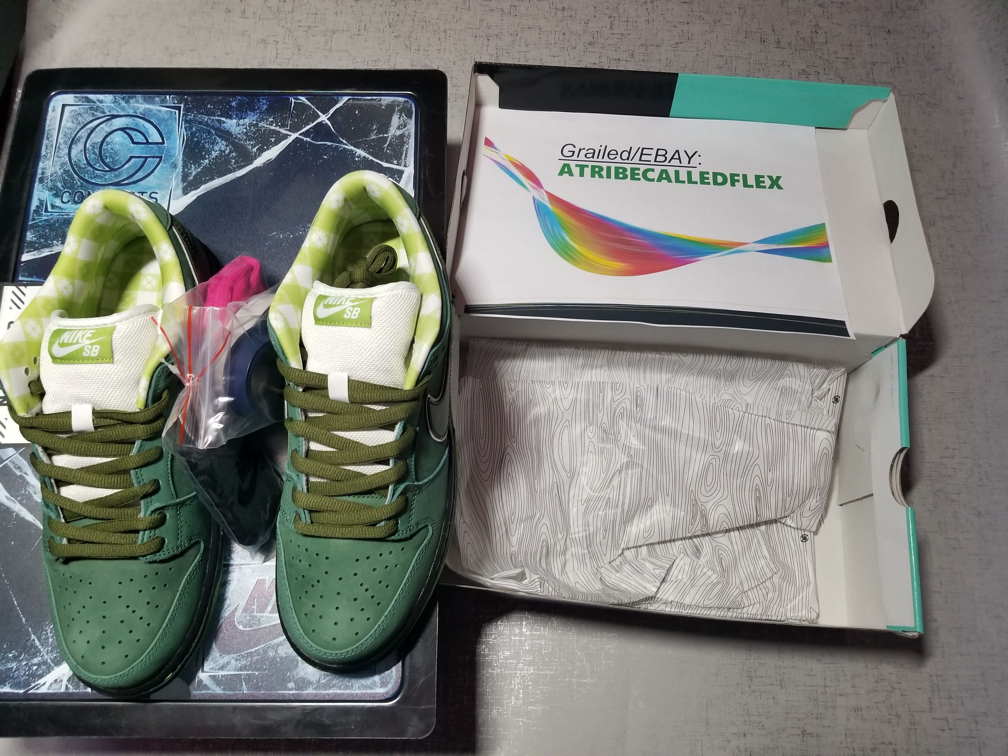 concepts x nike sb green lobster