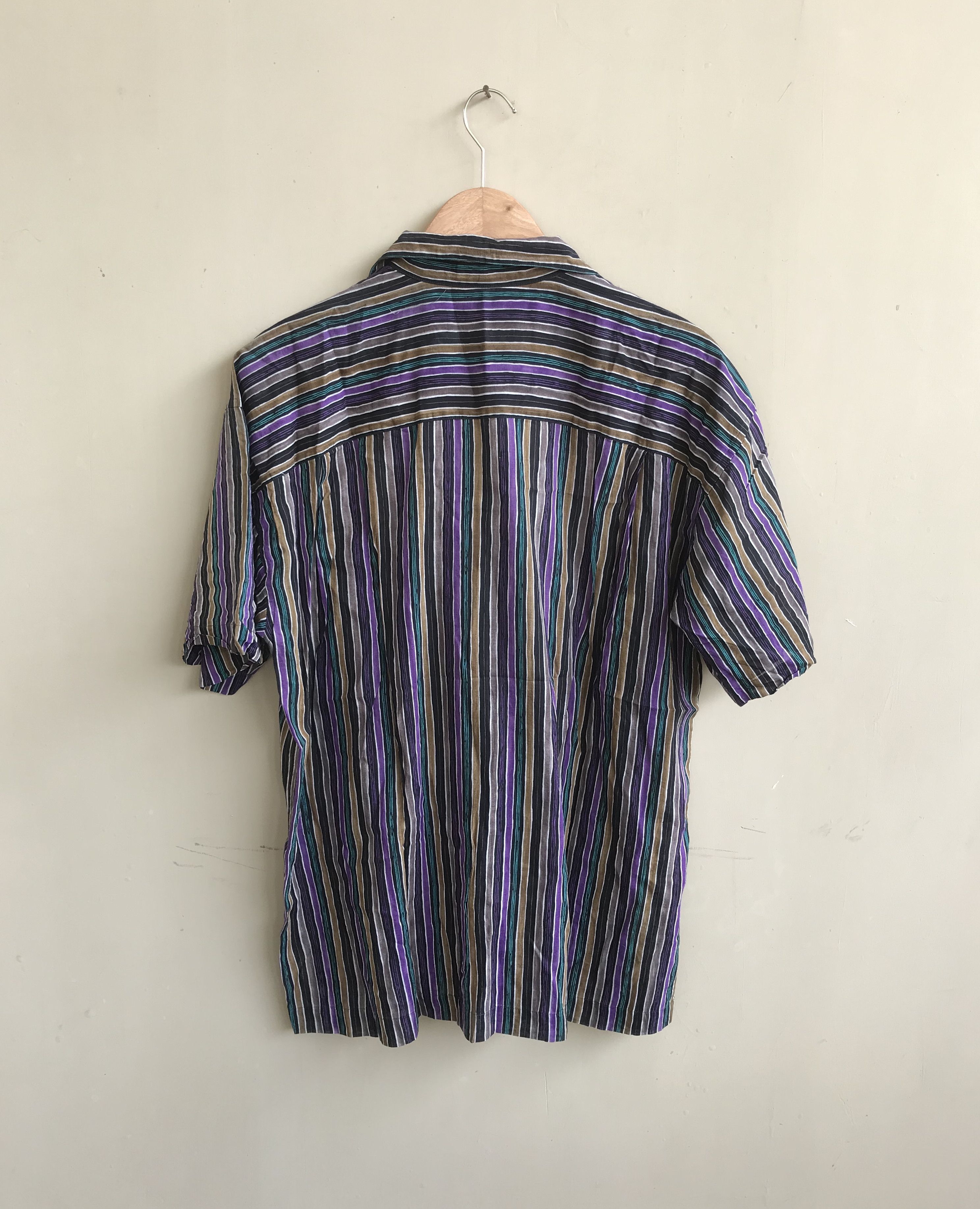 Issey Miyake *FINAL DROP* issey miyake striped camp shirt Open collar Size US M / EU 48-50 / 2 - 5 Thumbnail