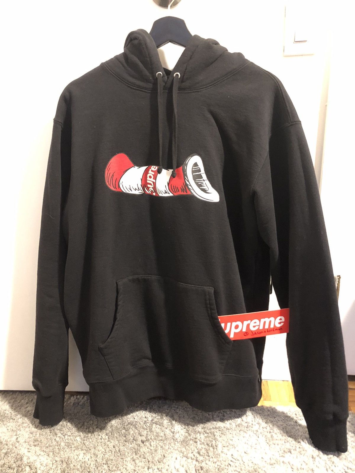 Supreme cat in the hat hoodie sale