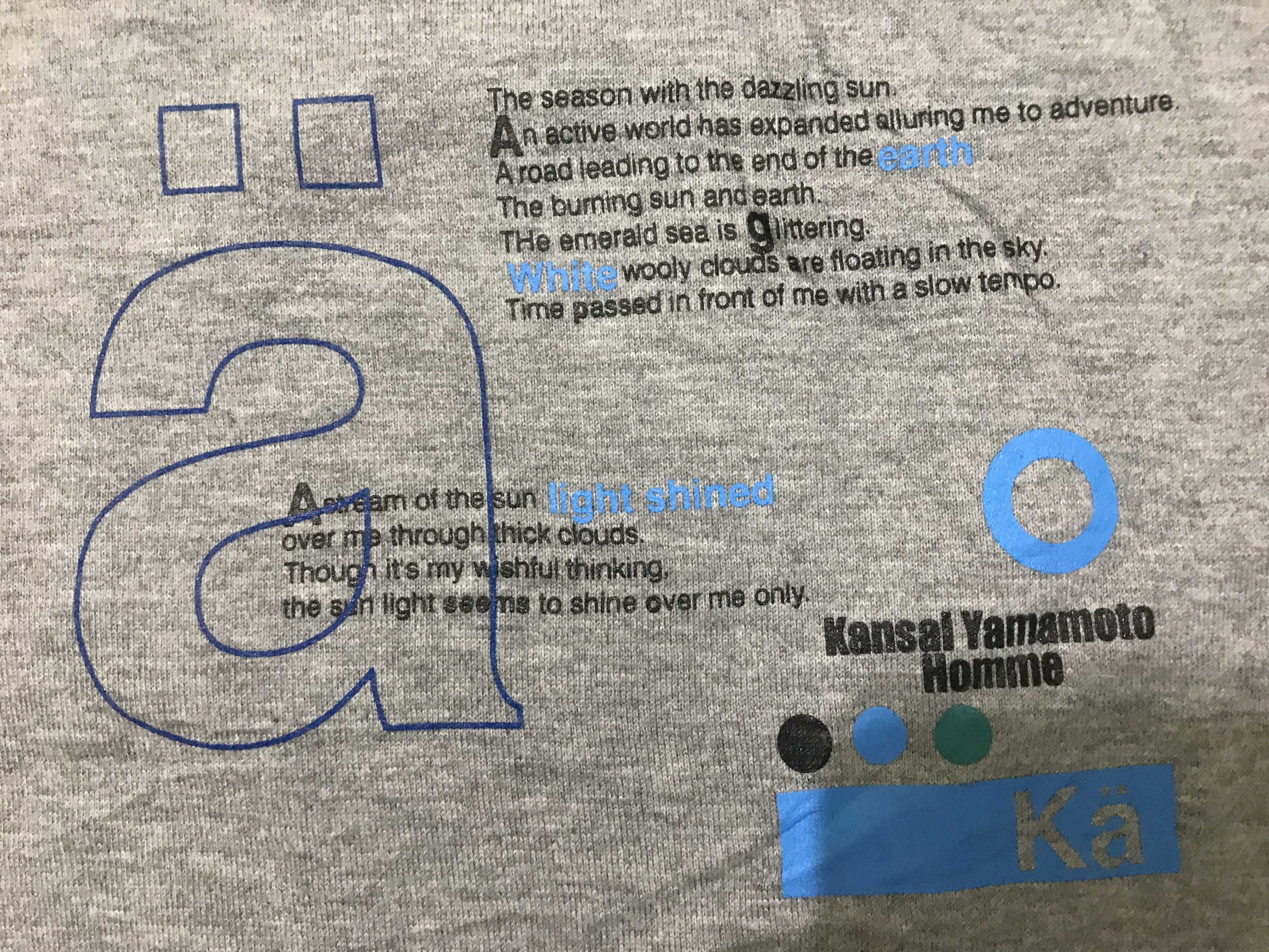 Japanese Brand Kansai Yamamoto Homme T Shirt Size US L / EU 52-54 / 3 - 5 Thumbnail