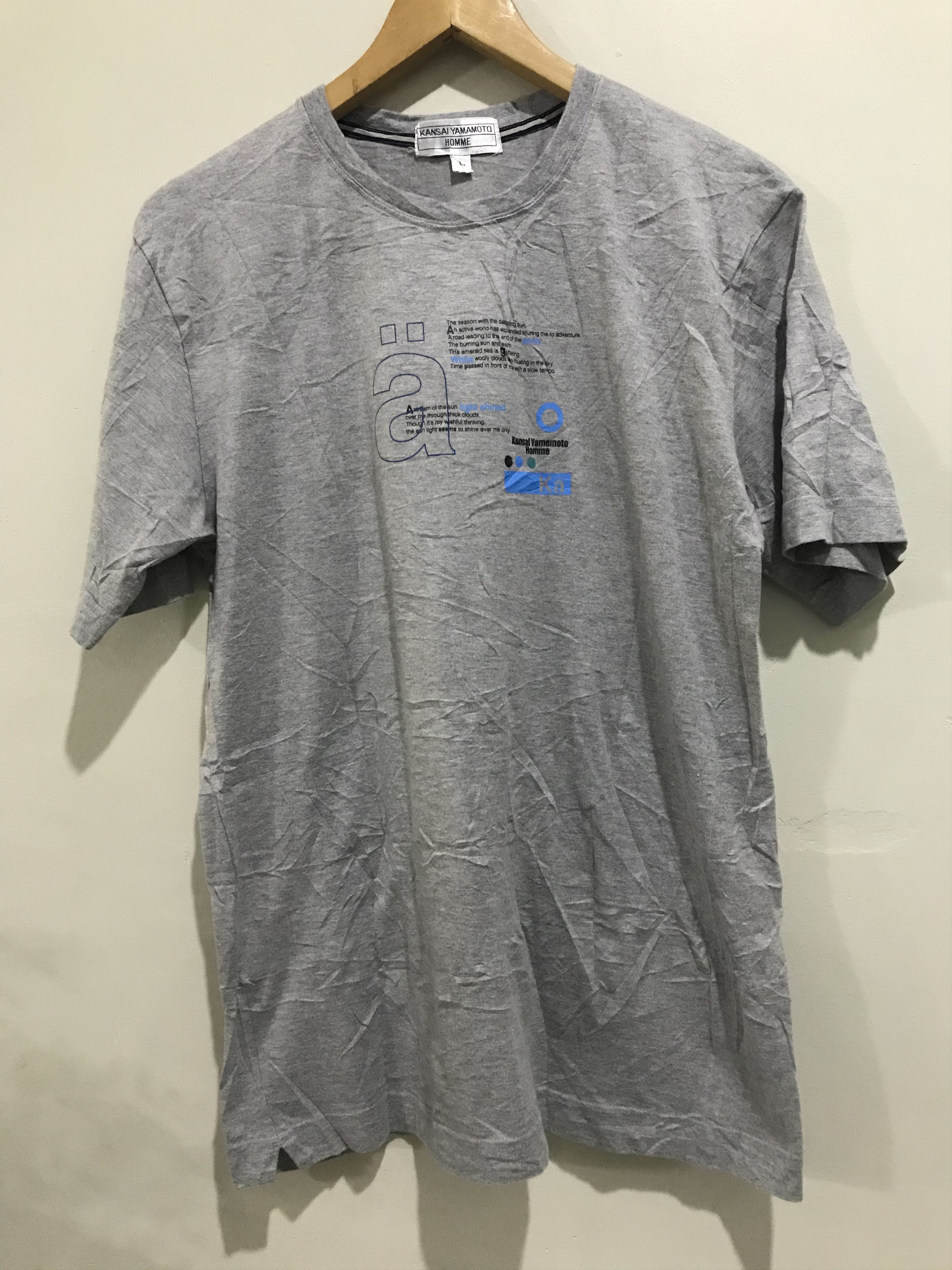 Japanese Brand Kansai Yamamoto Homme T Shirt Size US L / EU 52-54 / 3 - 1 Thumbnail