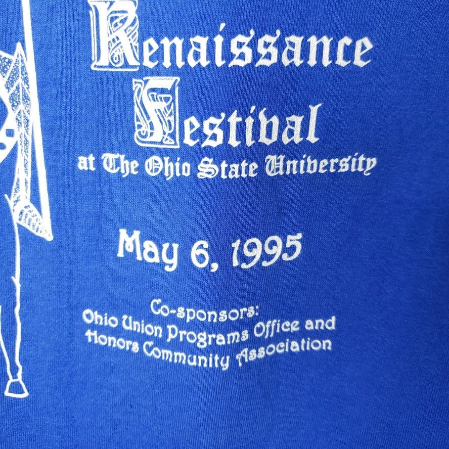 Fruit Of The Loom Renaissance Festival T Shirt Vintage 90s 1995 Medieval Size US XL / EU 56 / 4 - 2 Preview