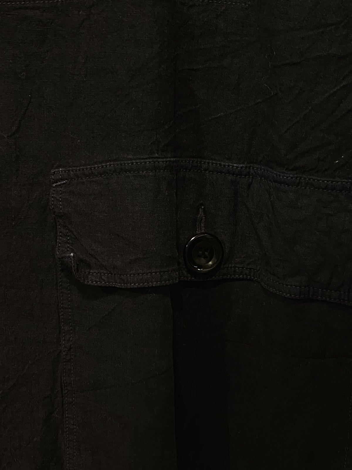 Sage De Cret Linen Navy Multi Pocket Shirt Size US L / EU 52-54 / 3 - 3 Thumbnail