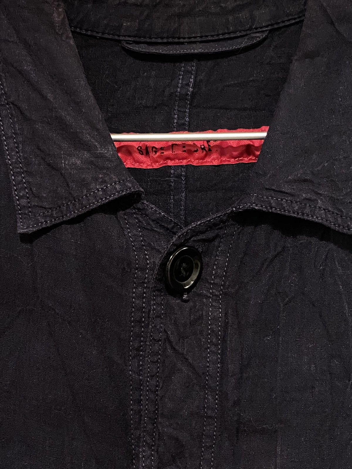 Sage De Cret Linen Navy Multi Pocket Shirt Size US L / EU 52-54 / 3 - 2 Thumbnail