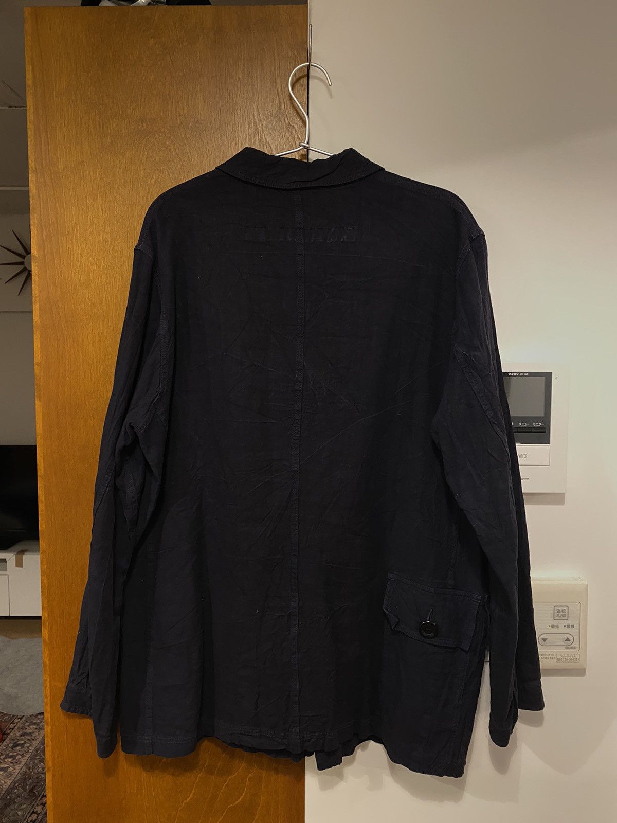 Sage De Cret Linen Navy Multi Pocket Shirt Size US L / EU 52-54 / 3 - 4 Thumbnail