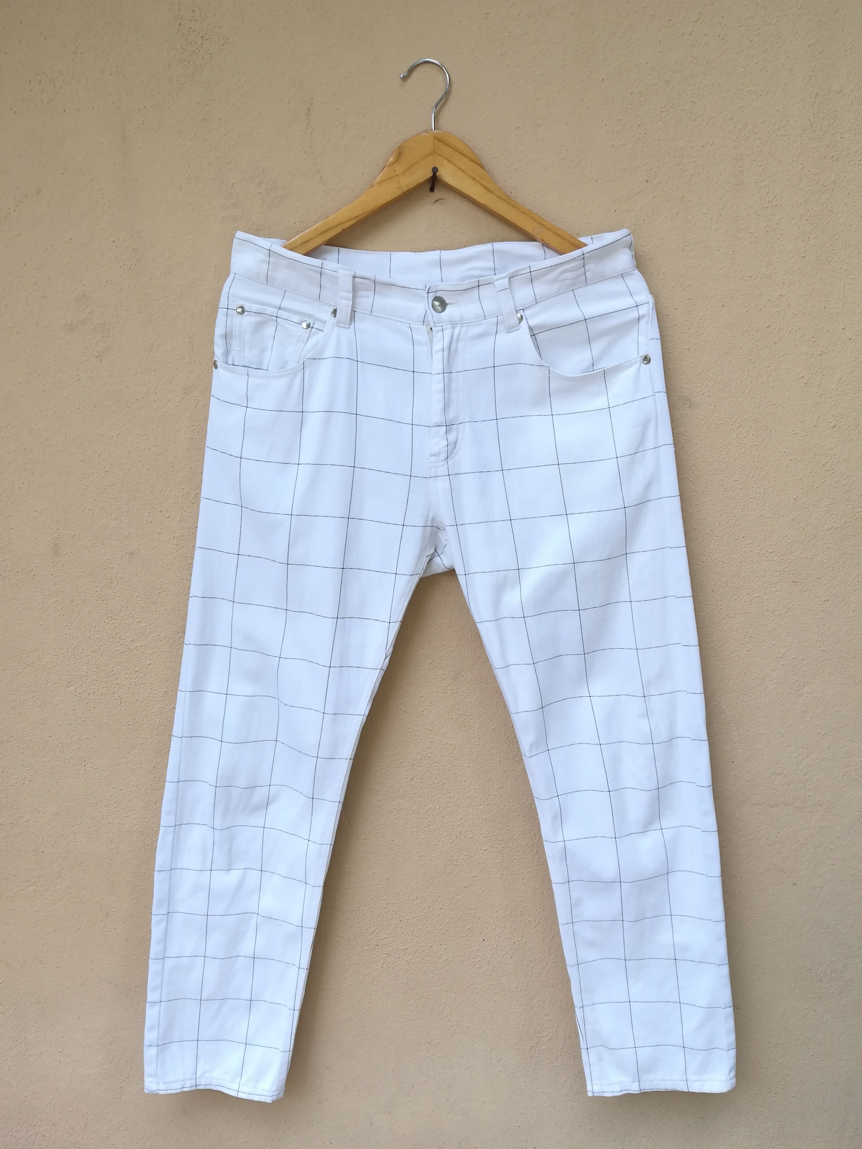 Japanese Brand × Takeo Kikuchi Japanese Brand Takeo Kikuchi Plaid Check Slim Fit Pants Size US 33 - 1 Thumbnail