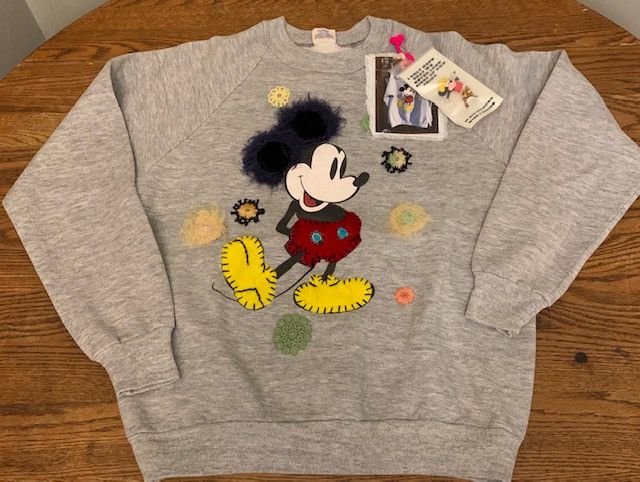 Mickey Mouse BENTGABLENITS Mickey Mouse #1 Sweatshirt (Large, Grey) Size US L / EU 52-54 / 3 - 4 Thumbnail