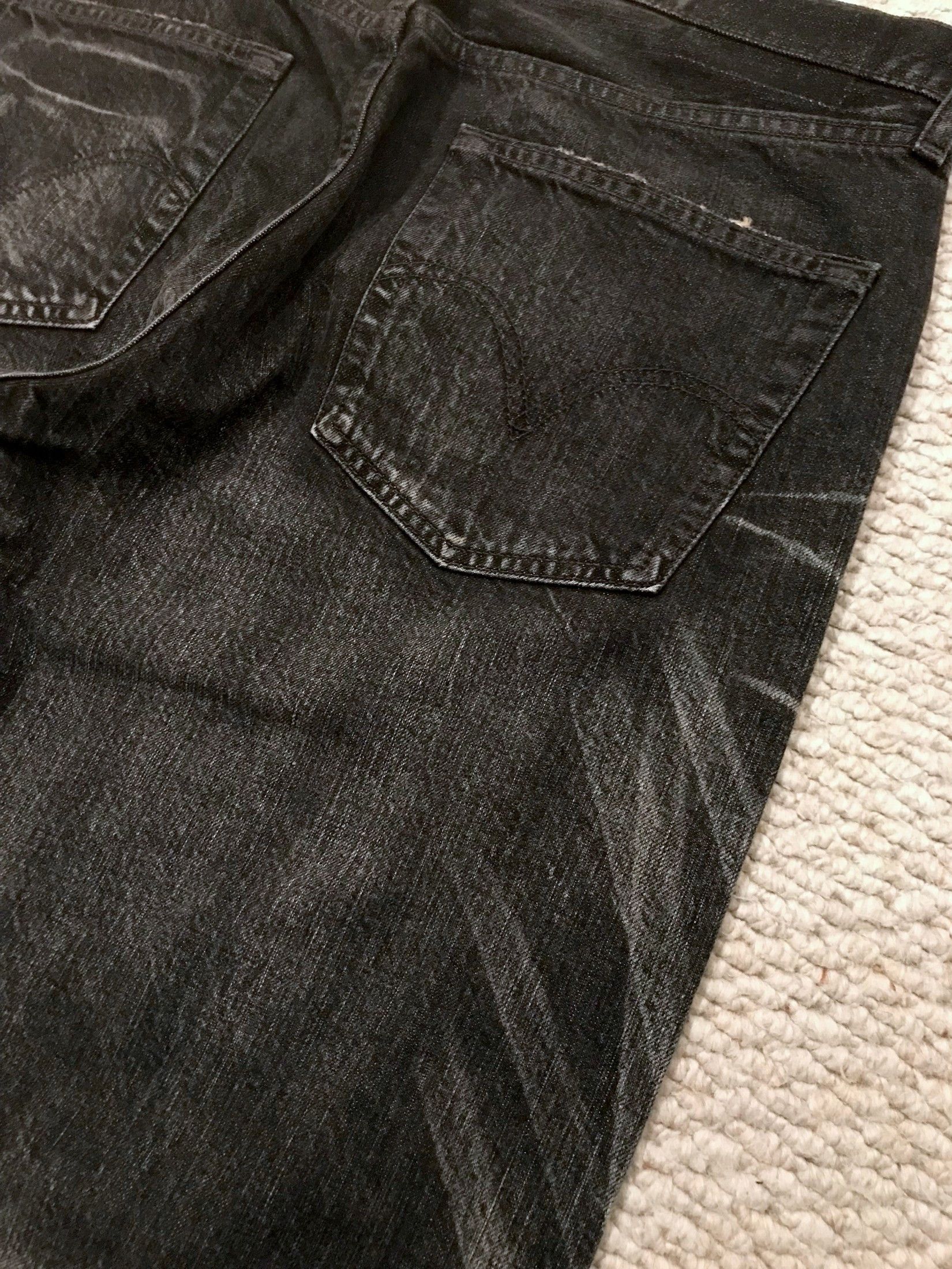 Levi's VINTAGE CHALKBOARD WHISKERS FADED BLACK DENIM JEANS Size US 32 / EU 48 - 7 Thumbnail