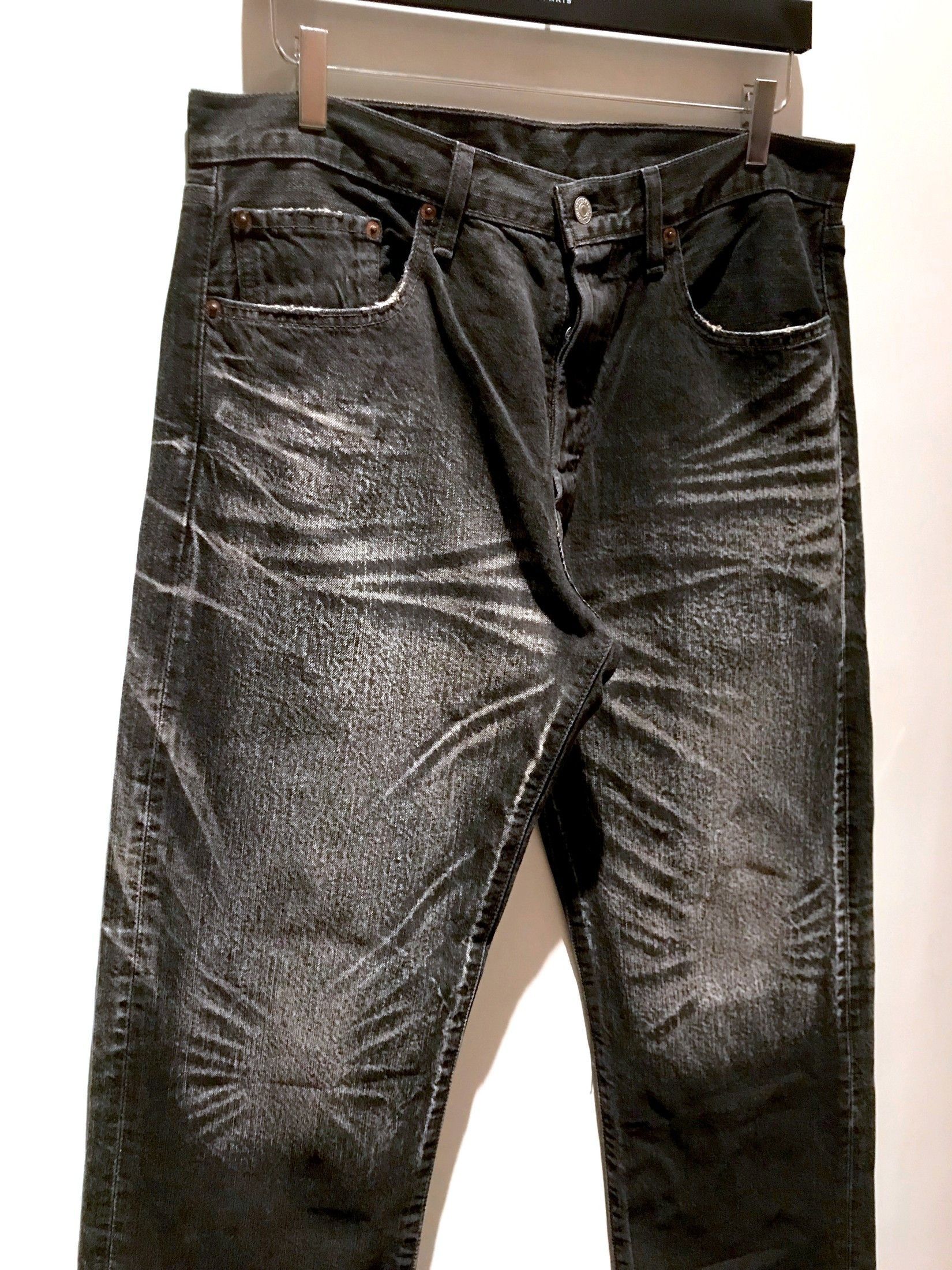Levi's VINTAGE CHALKBOARD WHISKERS FADED BLACK DENIM JEANS Size US 32 / EU 48 - 14 Thumbnail