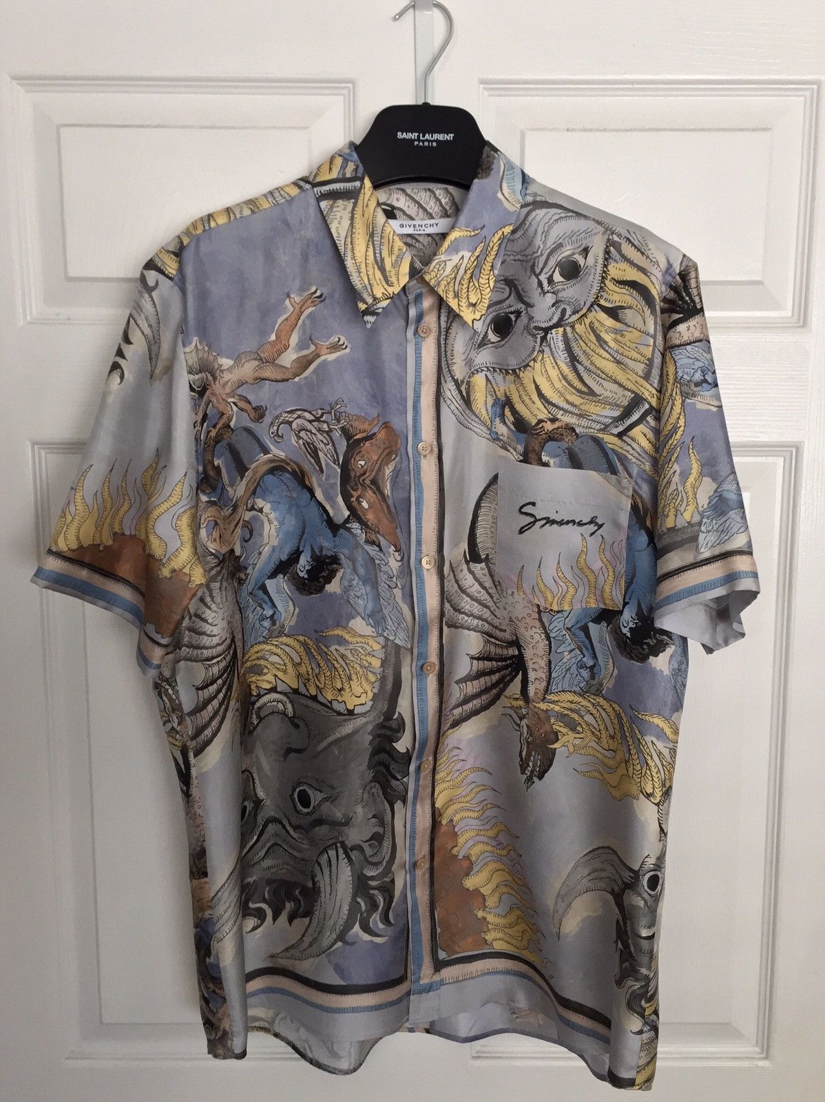 Givenchy Icarus Silk Hawaiian Shirt