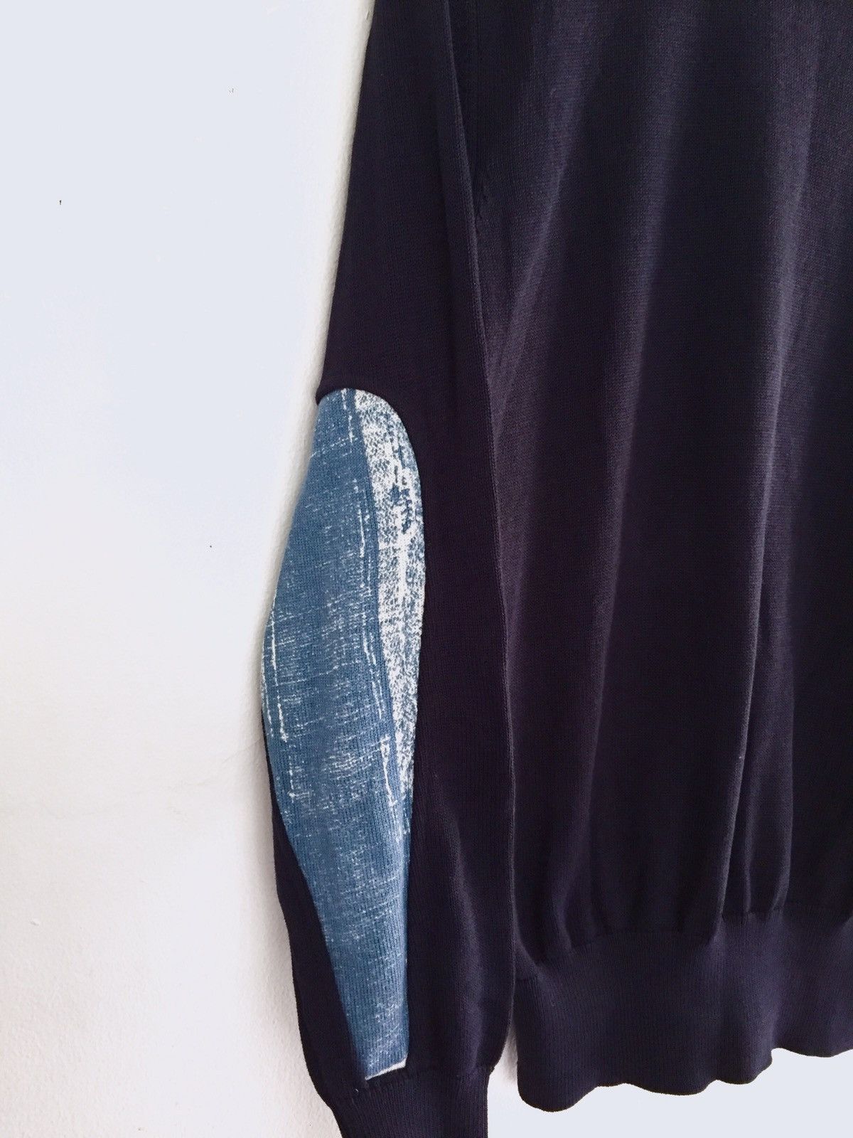 Visvim Sweater w/elbow patch (Navy blue) Size US L / EU 52-54 / 3 - 3 Thumbnail
