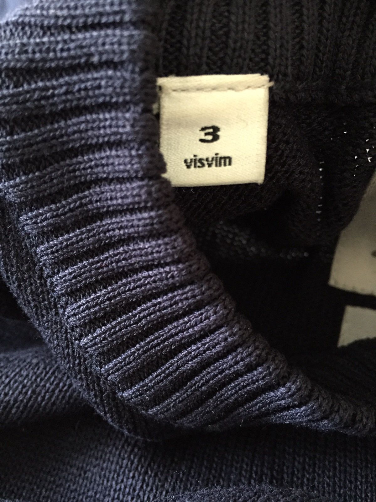 Visvim Sweater w/elbow patch (Navy blue) Size US L / EU 52-54 / 3 - 6 Thumbnail
