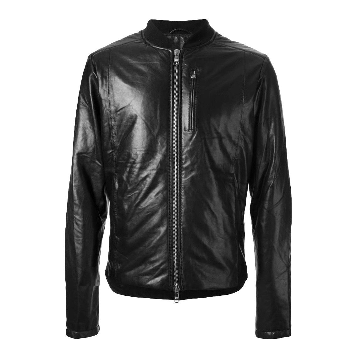 Giorgio Brato Padded Leather Jacket Black | Grailed