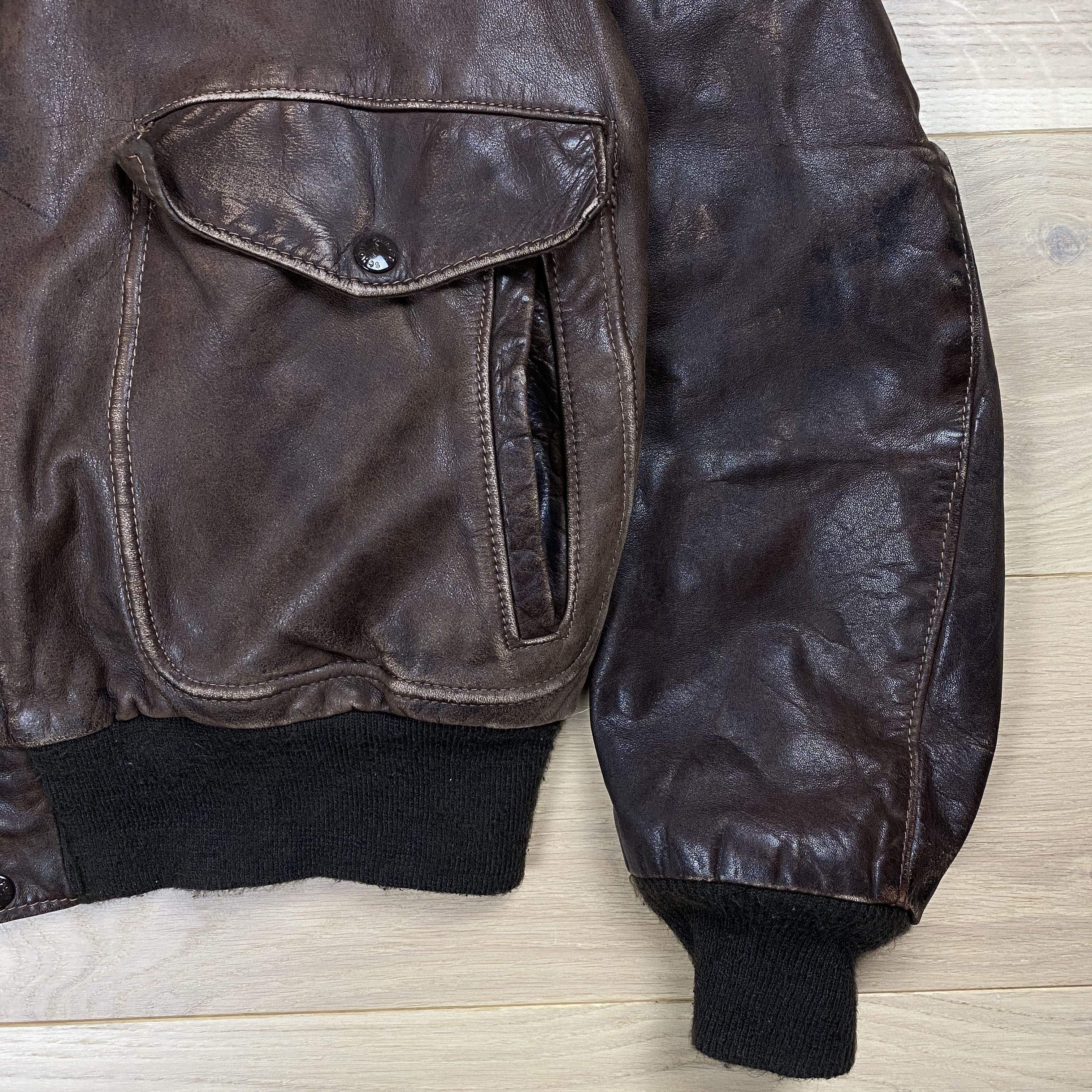 Schott Vintage Schott Leather Flight Bomber Jacket | Grailed