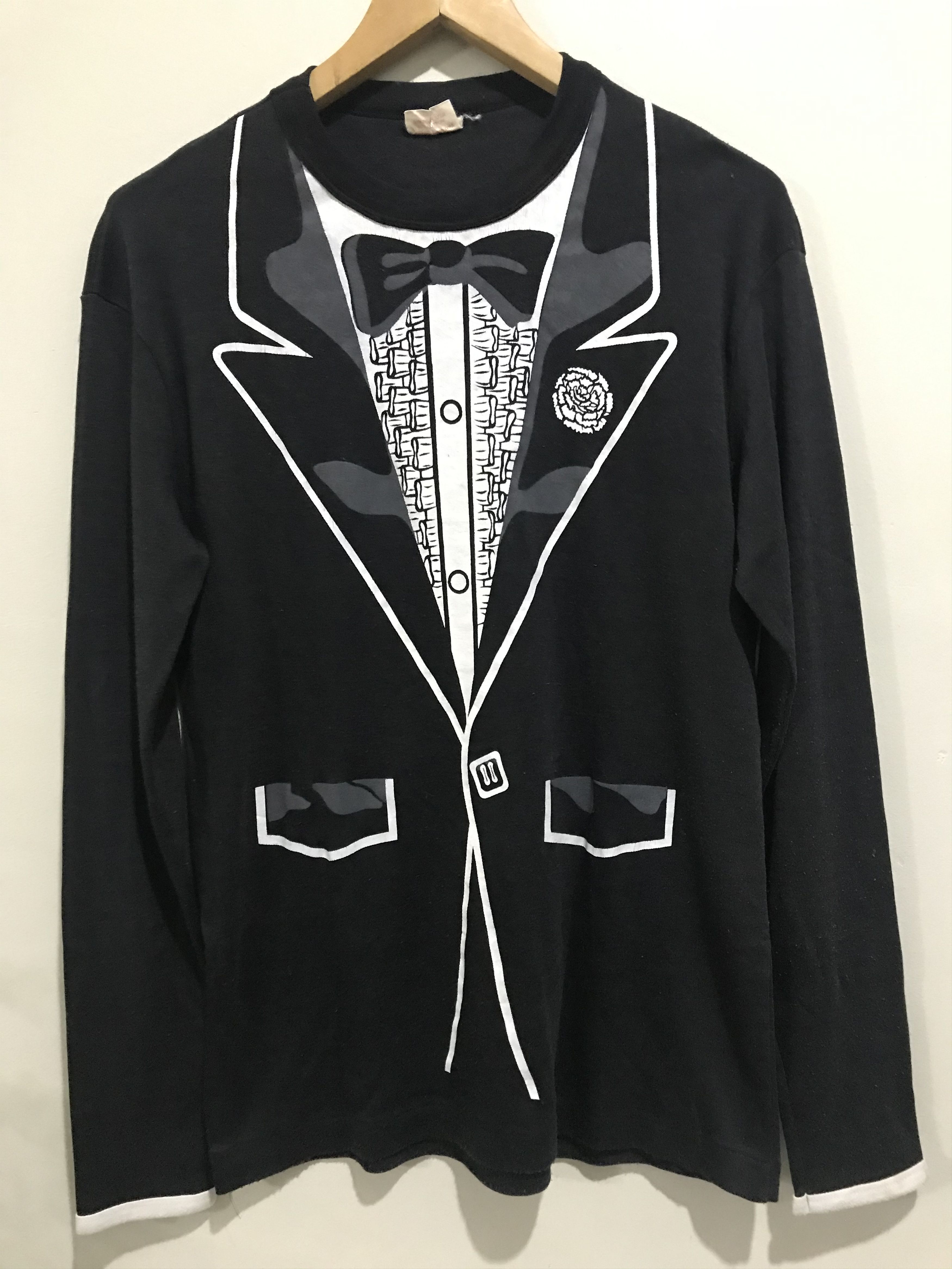 Band Tees Vintage Rock N Roll Tuxedo Style L/Sleeve T Shirt Size US M / EU 48-50 / 2 - 1 Thumbnail